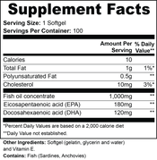 Omega-3 EPA 180mg + DHA 120mg