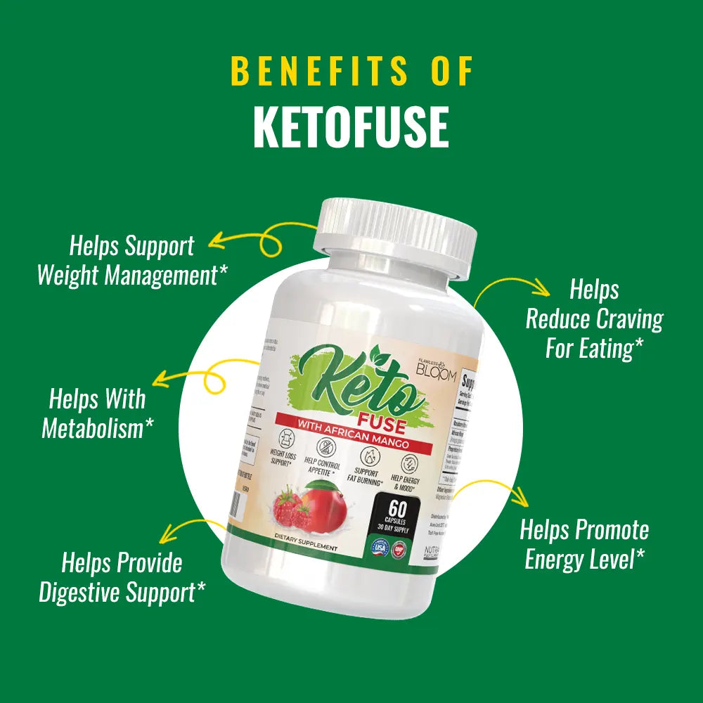 KetoFuse With African Mango - Dietary Supplement (60 Capsules)