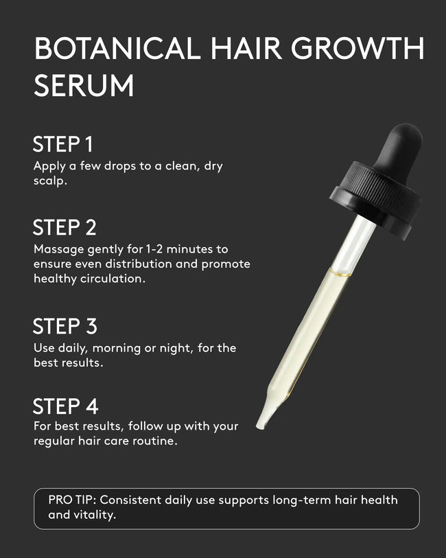 Botanical hair growth serum how to use