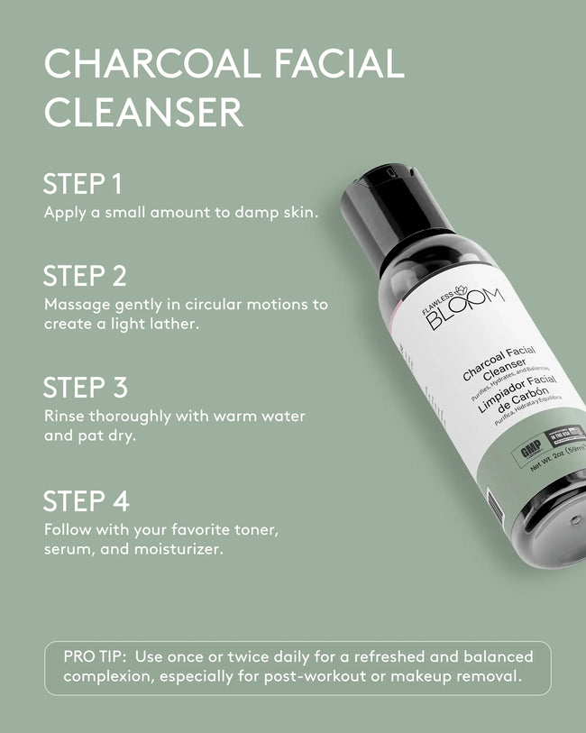 Charcoal facial cleanser how to use