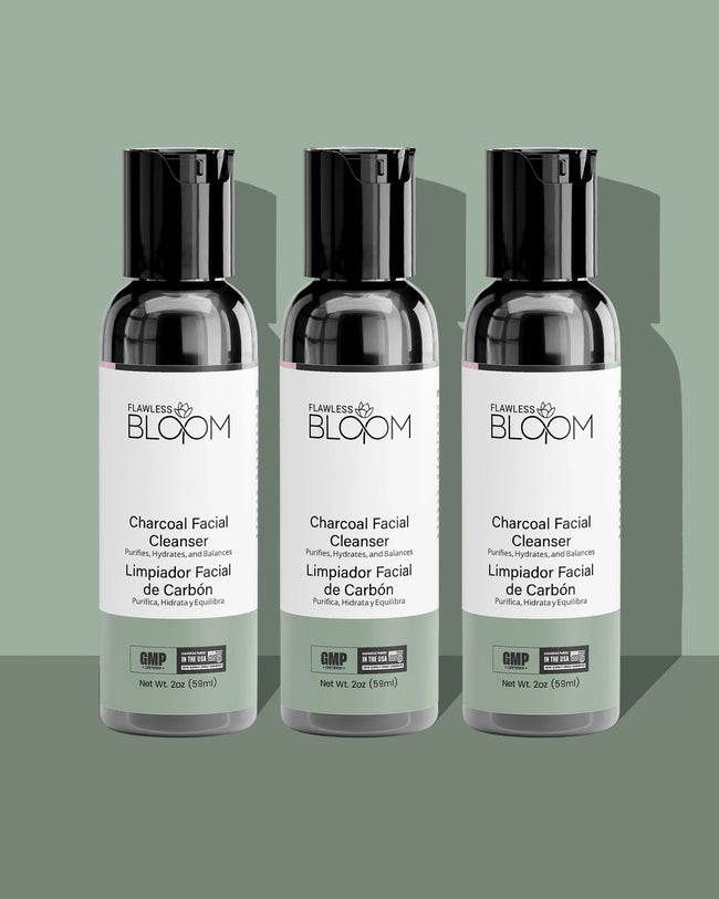 Charcoal facial cleanser shadow