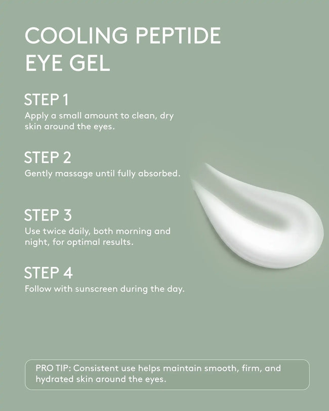 Cooling peptide eye gel how to use