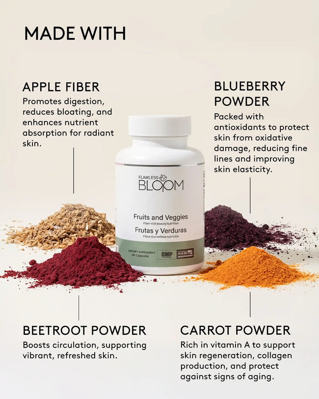 Fruits and veggies ingredients