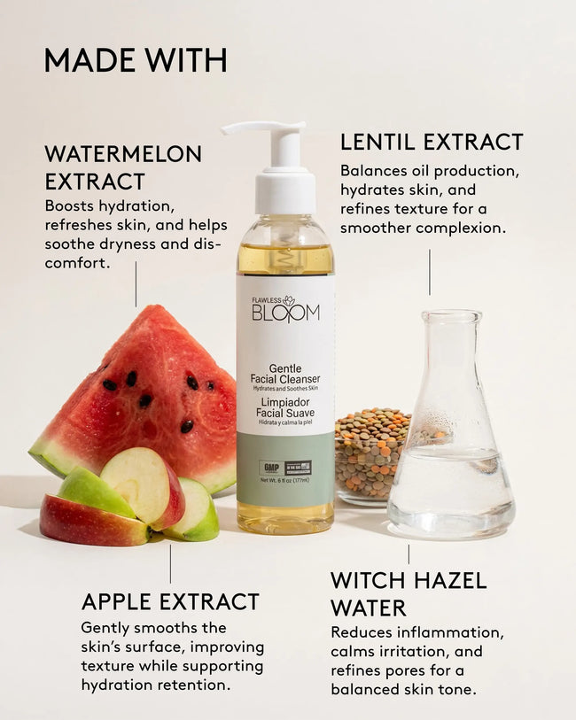 Gentle facial cleanser ingredients