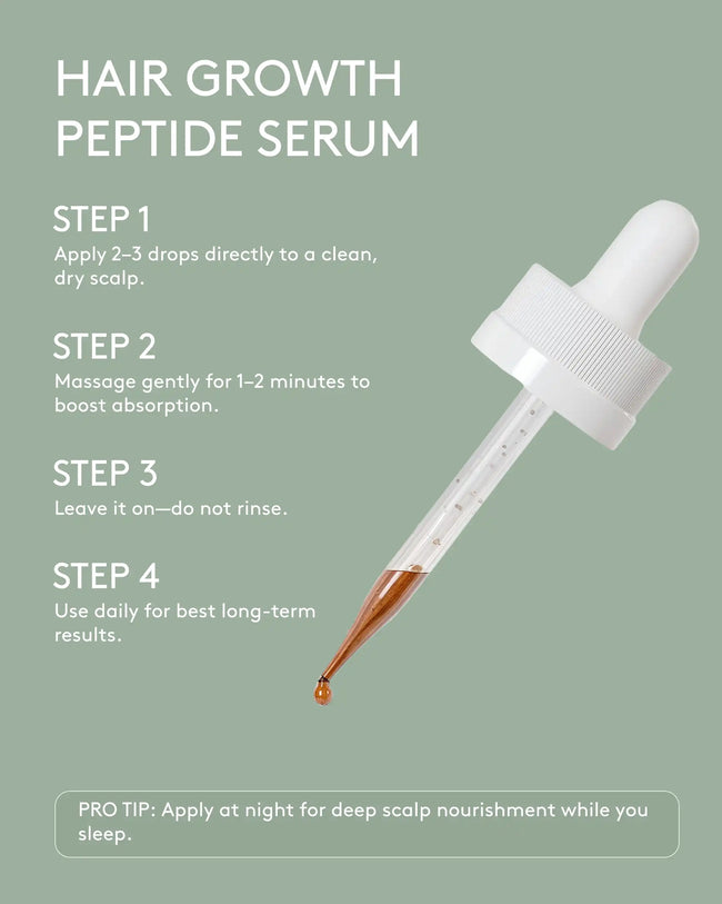 Hair growth peptide serum how to use