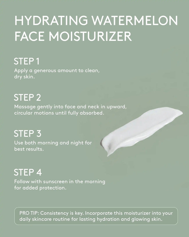 Hydrating watermelon face moisturizer how to use