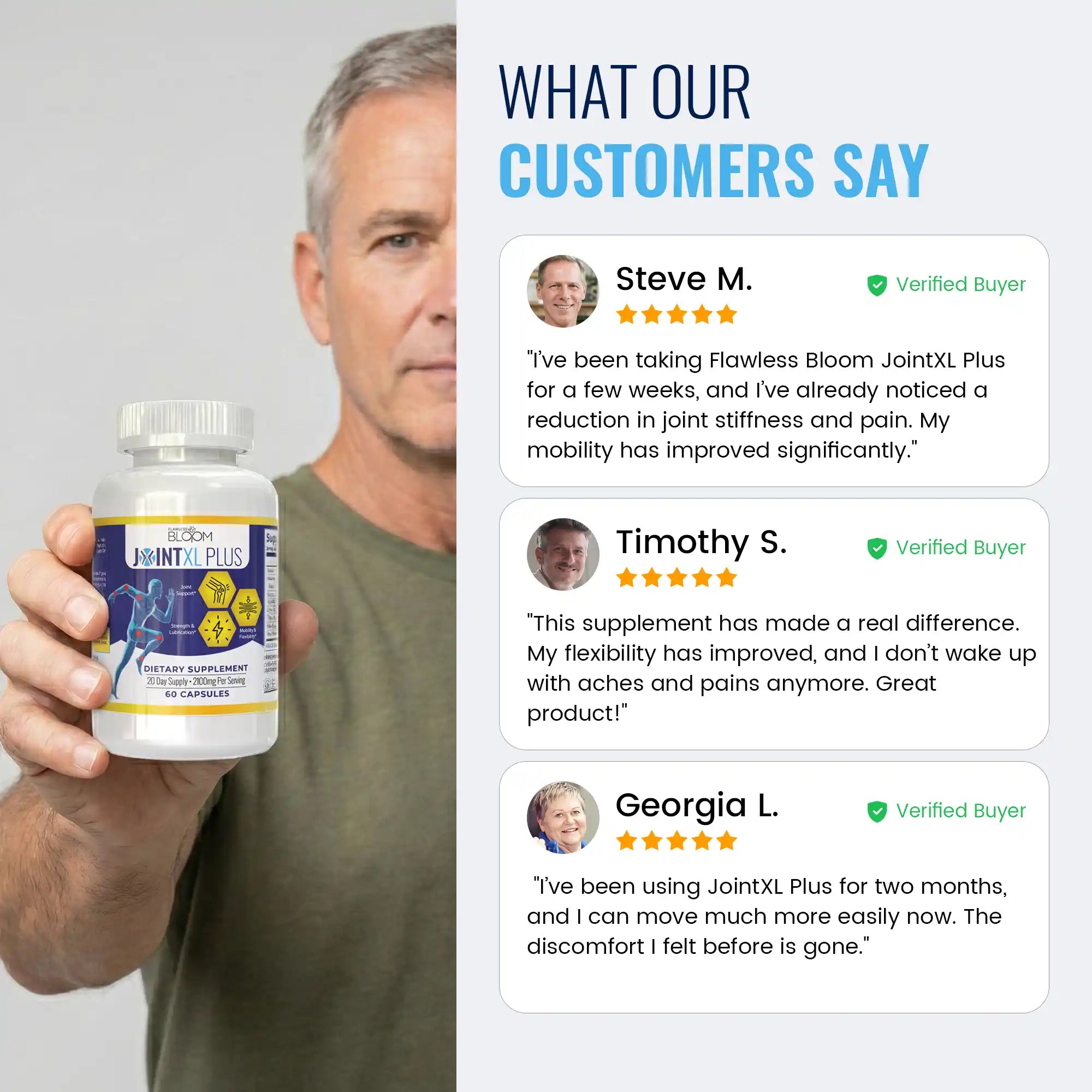 JointXL Plus - Complément alimentaire avancé pour le soutien des os et des articulations avec glucosamine 