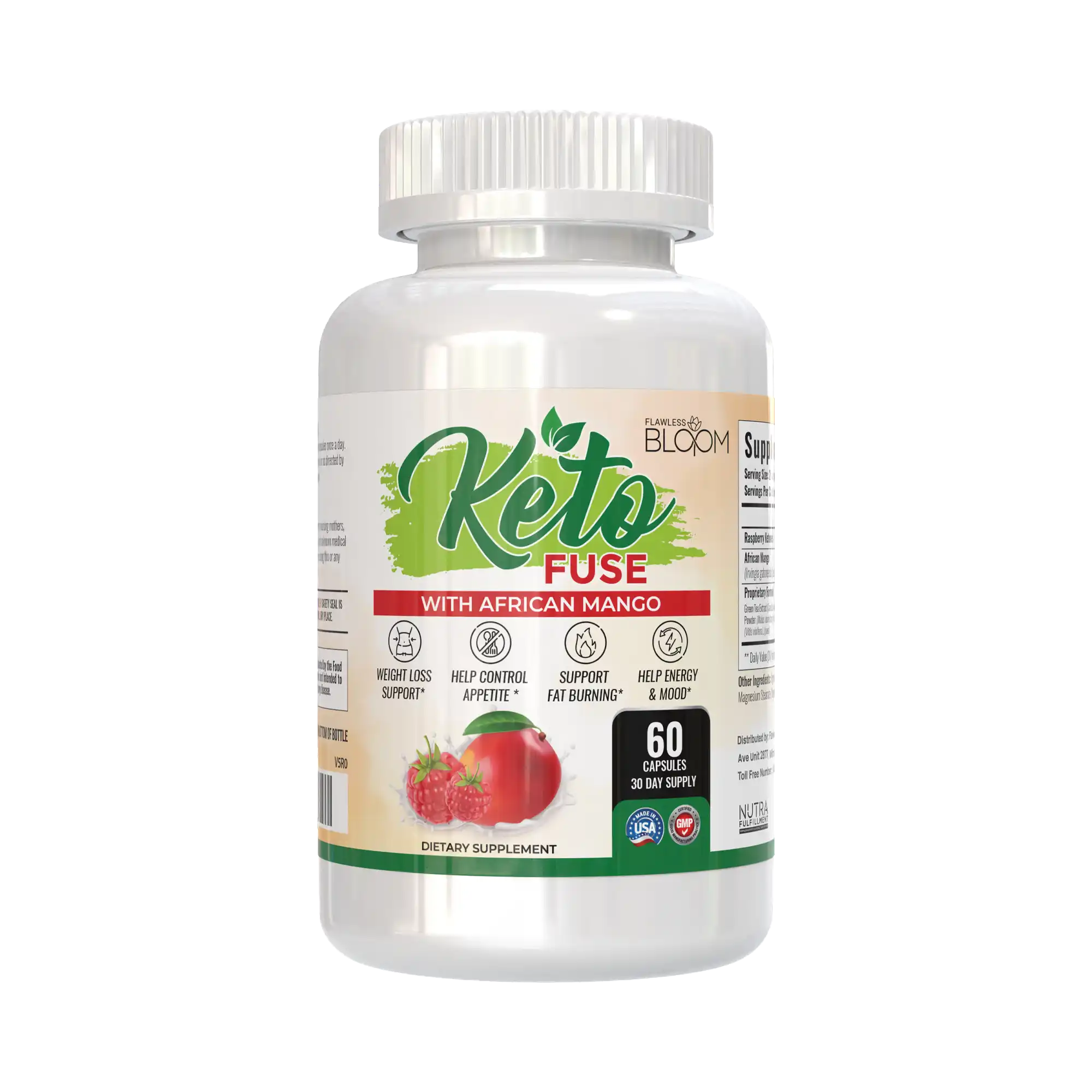 KetoFuse With African Mango - Dietary Supplement (60 Capsules)