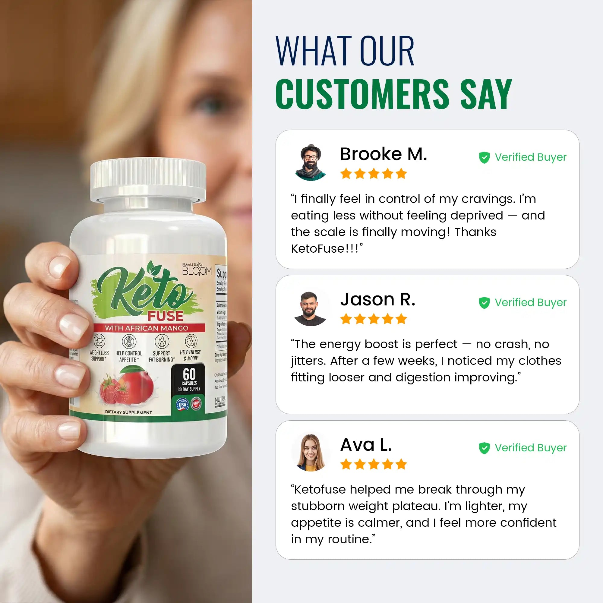 KetoFuse à la mangue africaine - Complément alimentaire (60 gélules) 