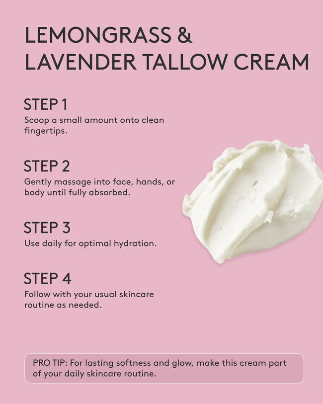 Lemongrass lavender tallow cream how to use