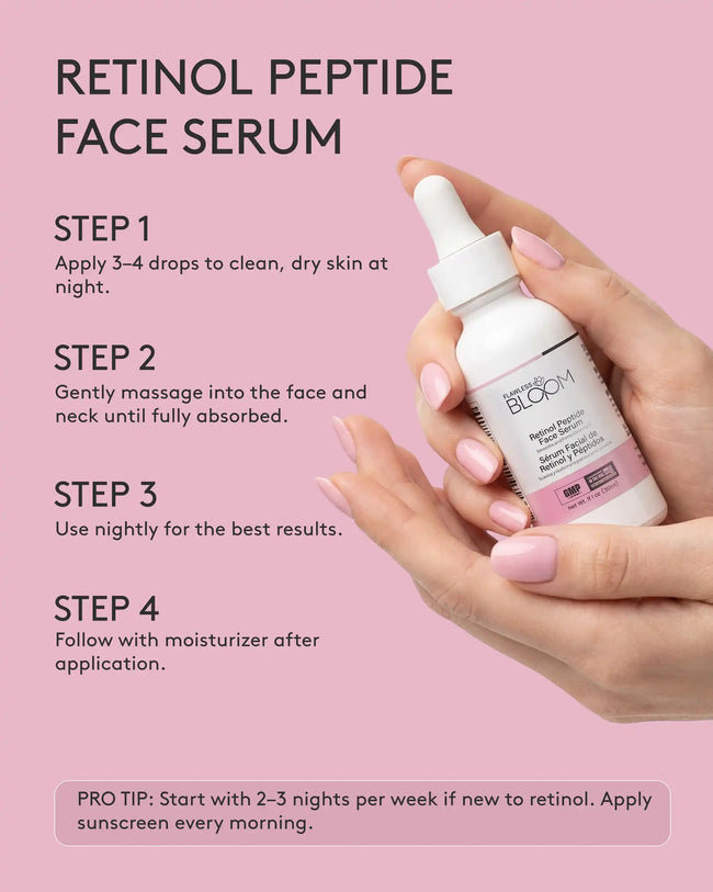 Retinol peptide face serum how to use