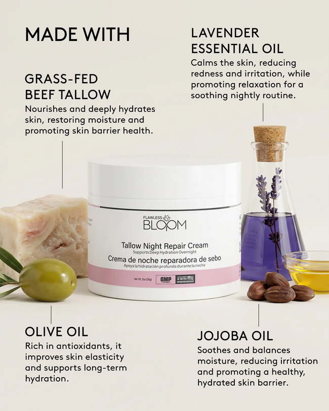 Tallow night repair cream ingredients